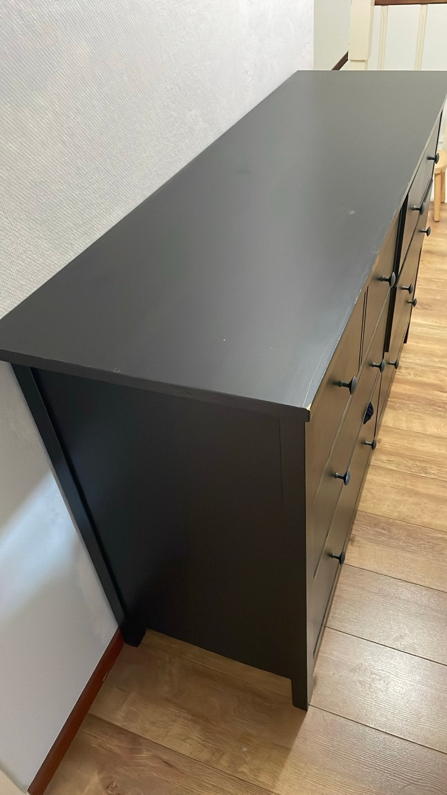 Ikea Hemnes ladekast zwart, Huis en Inrichting, Kasten | Ladekasten, Ophalen, Gebruikt, 5 laden of meer, 100 tot 150 cm