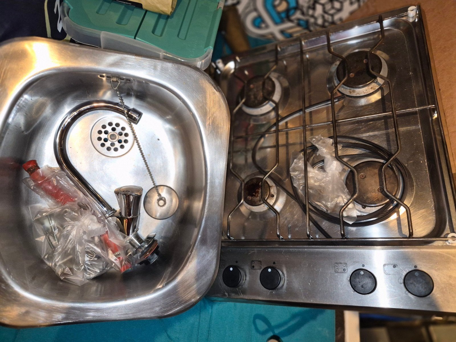 Spoelbak en Gasstel RVS, Ophalen of Verzenden, Gebruikt