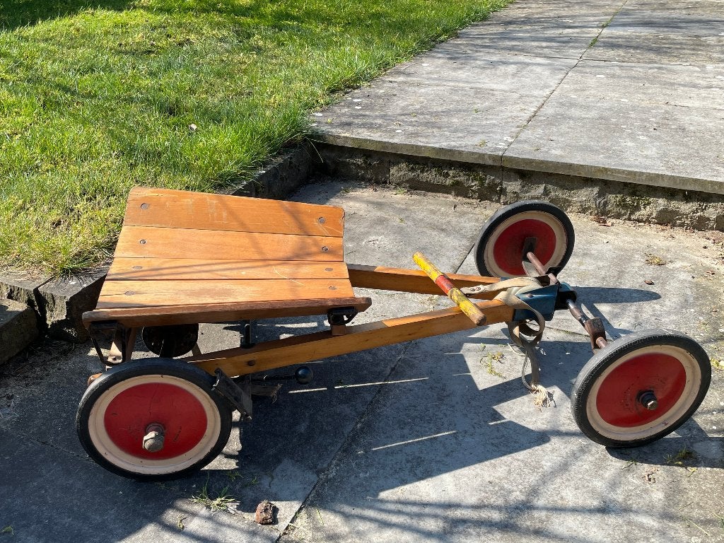 Vintage houten skelter Ruderrenner Steiff jaren 50, Ophalen of Verzenden