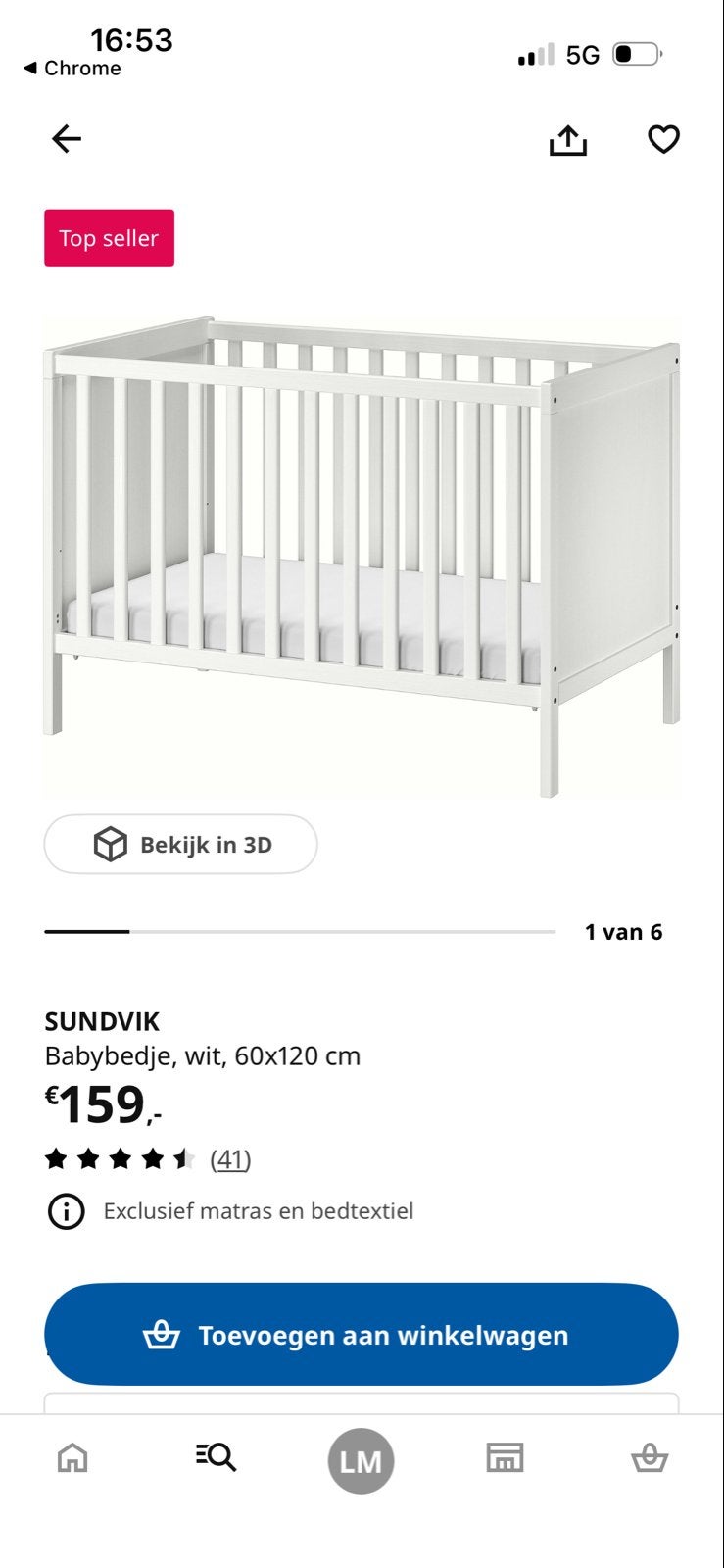 IKEA Sundvik ledikant met matras, goede staat, Ophalen, Zo goed als nieuw, Ledikant