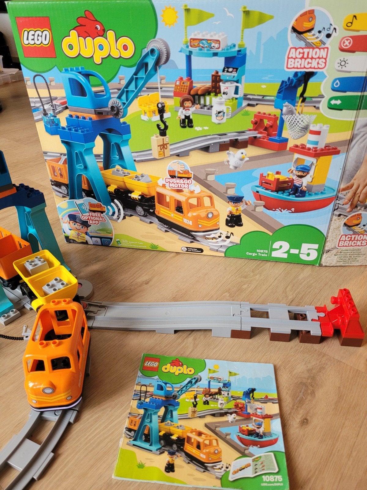 duplo goederentrein (10875), Kinderen en Baby's, Gebruikt, Ophalen of Verzenden, Duplo, Compleet