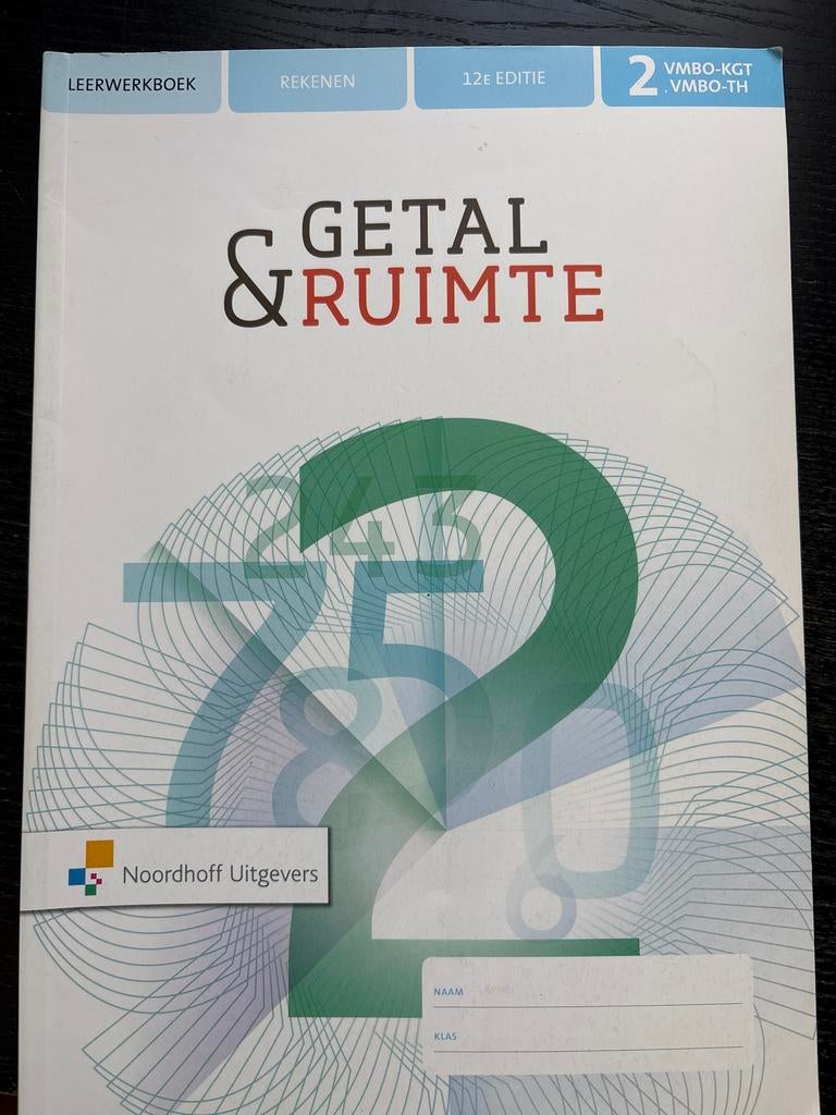 Getal & Ruimte Rekenen Leerwerkboek 12e editie VMBO, Boeken, Schoolboeken, Ophalen of Verzenden, Gelezen, VMBO, Wiskunde A