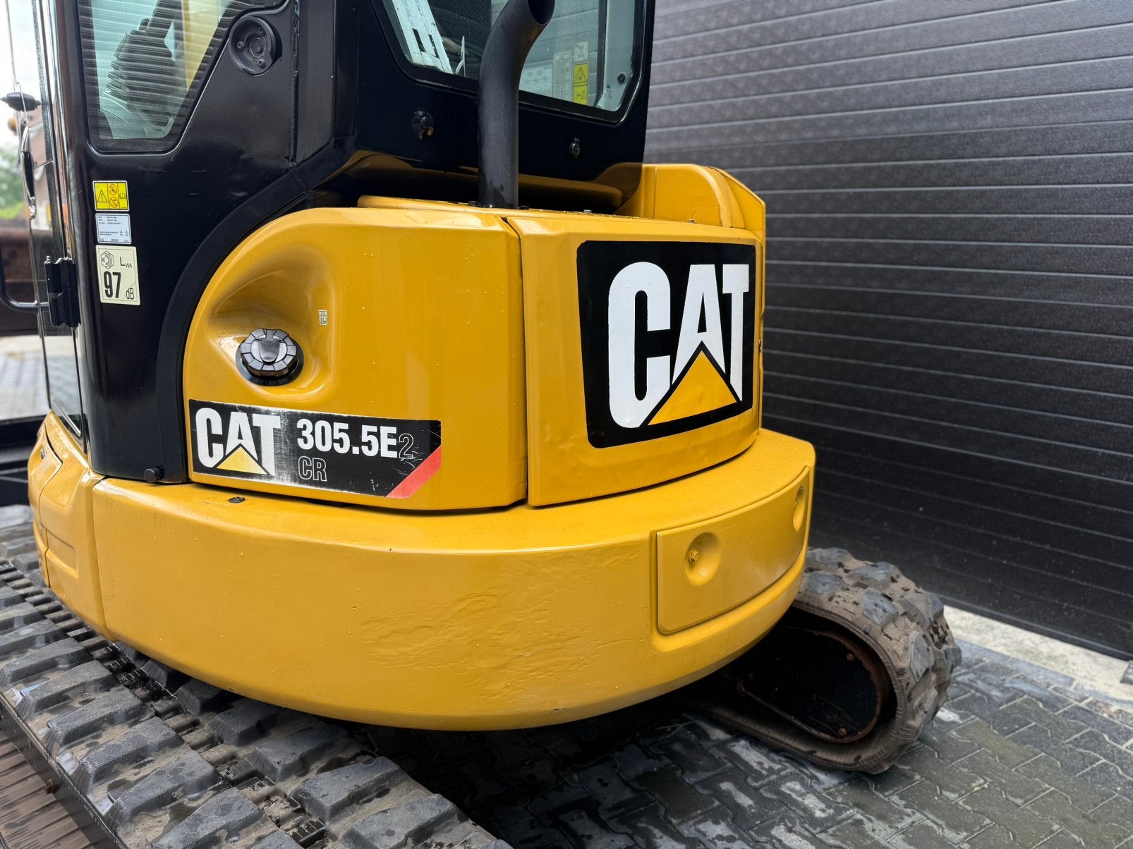 Minigraver caterpillar 305 e2, Ophalen, Graafmachine