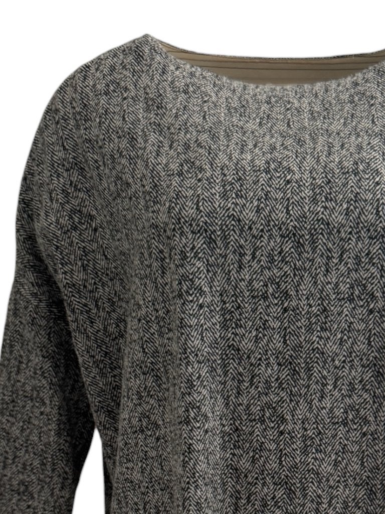 Bellerose jurk L, Ophalen of Verzenden, Zo goed als nieuw, Grijs, Onder de knie