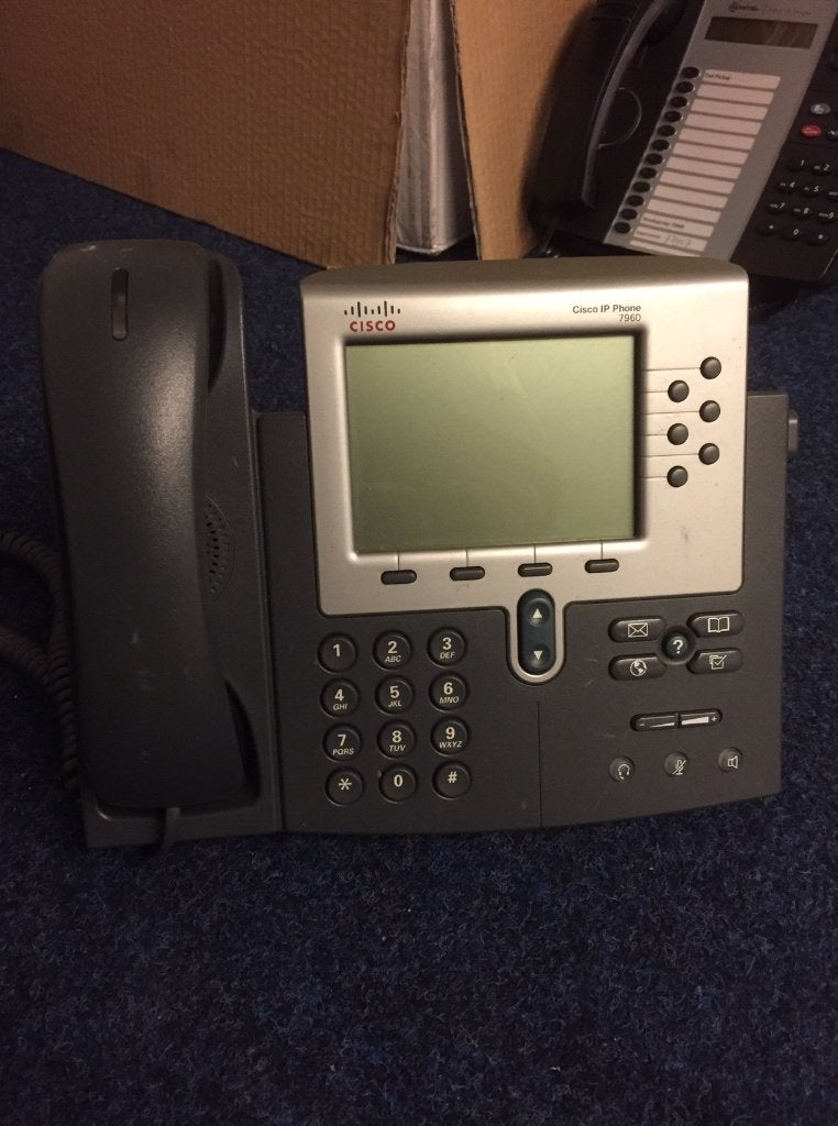 Partij 9x Cisco IP telefoon, type CP-7960G, PoE geschikt, Telecommunicatie, Ophalen, Gebruikt
