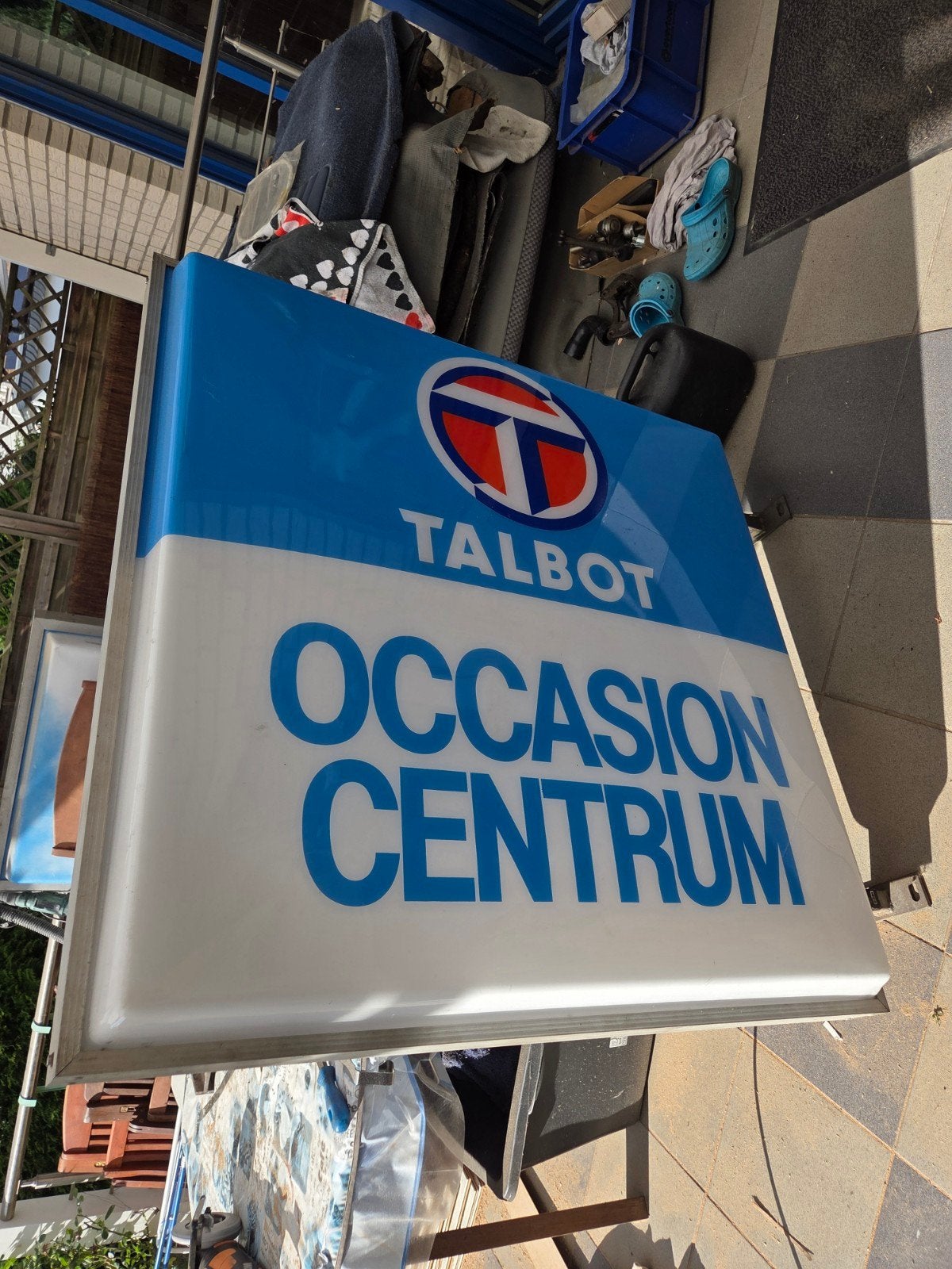 Talbot Occasion Centrum Lichtbak Reclamebord, Ophalen, Gebruikt