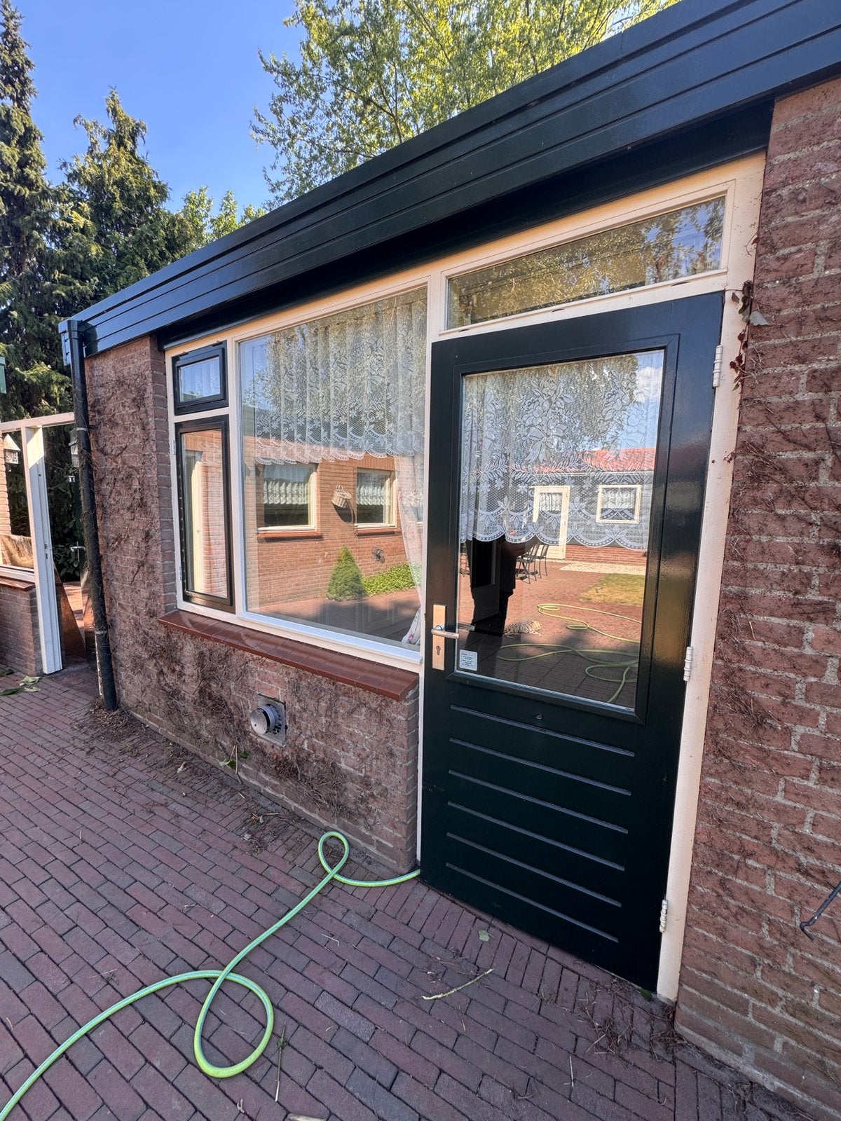 GRATIS Tuindeur met kozijn  HR++ glas, Ophalen, Deurkozijn, 225 cm of meer, Zo goed als nieuw