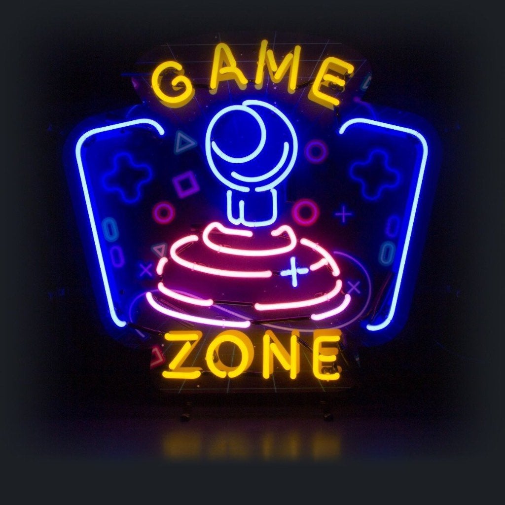 Gamezone neon voor bij de gokkast of nog vele andere., Overige munten, Ophalen, Nieuw