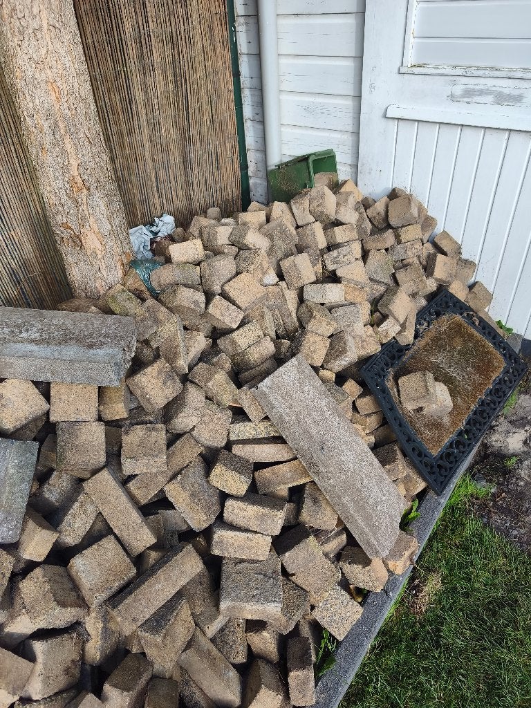 Gratis, Tuin en Terras, Ophalen, Gebruikt, Klinkers, 10 m² of meer