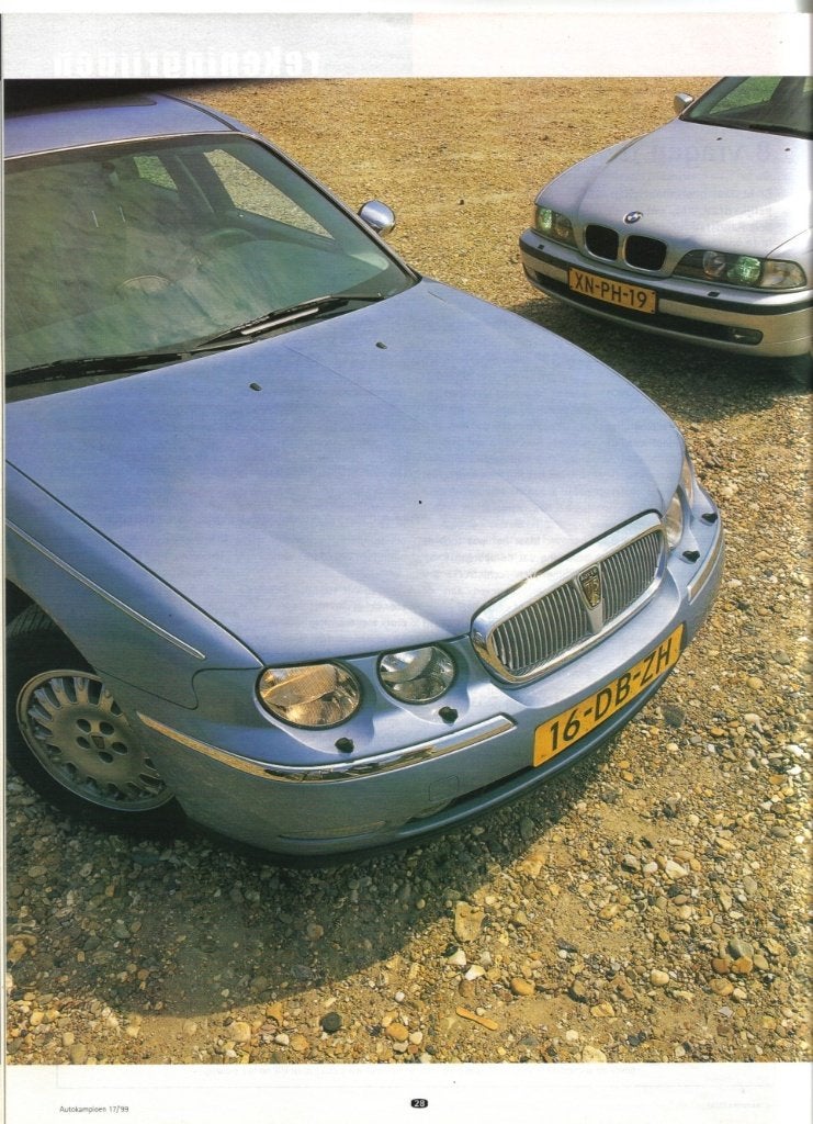 Autokampioen dubbeltest BMW 523 i en Rover 75 2.5 1999, Ophalen of Verzenden, Gelezen, BMW