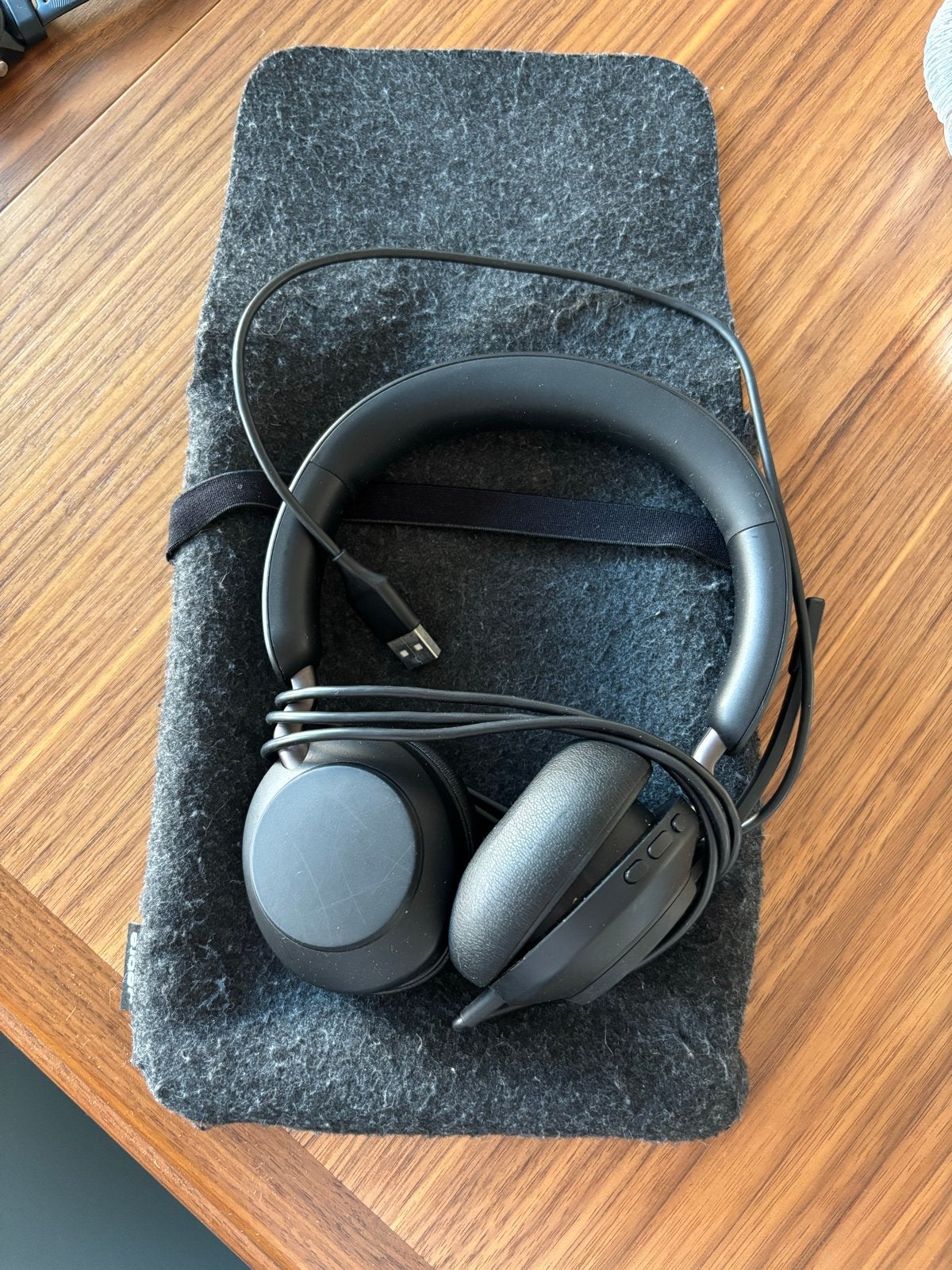 Jabra Evolve2 65 Flex koptelefoon met etui, Audio, Tv en Foto, Koptelefoons, Bluetooth, Ophalen of Verzenden, Zo goed als nieuw