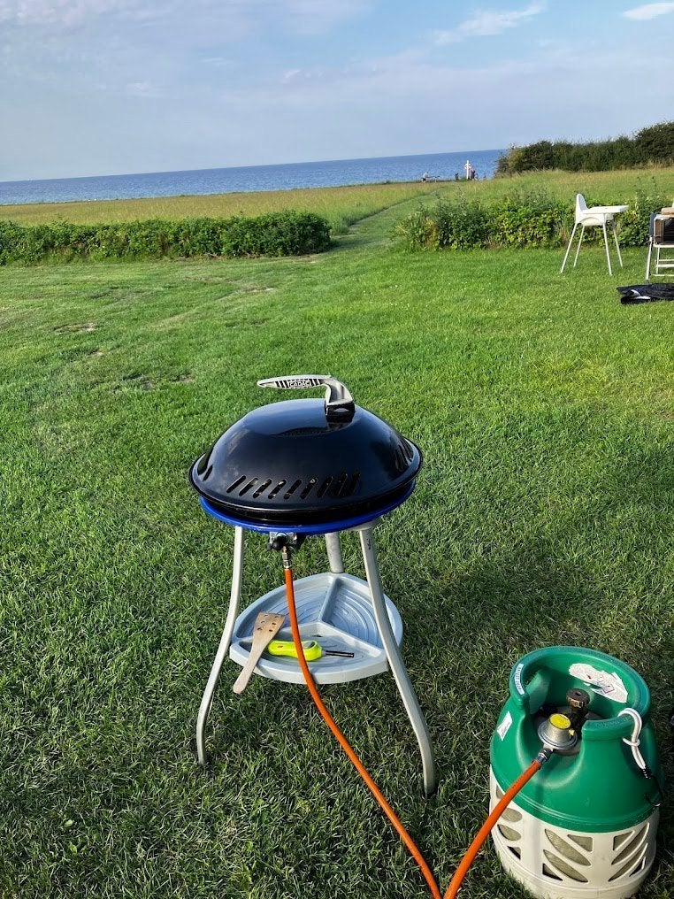 Cadac Skottelbraai met lichtgewicht gasfles en accessoires, Ophalen, Gebruikt