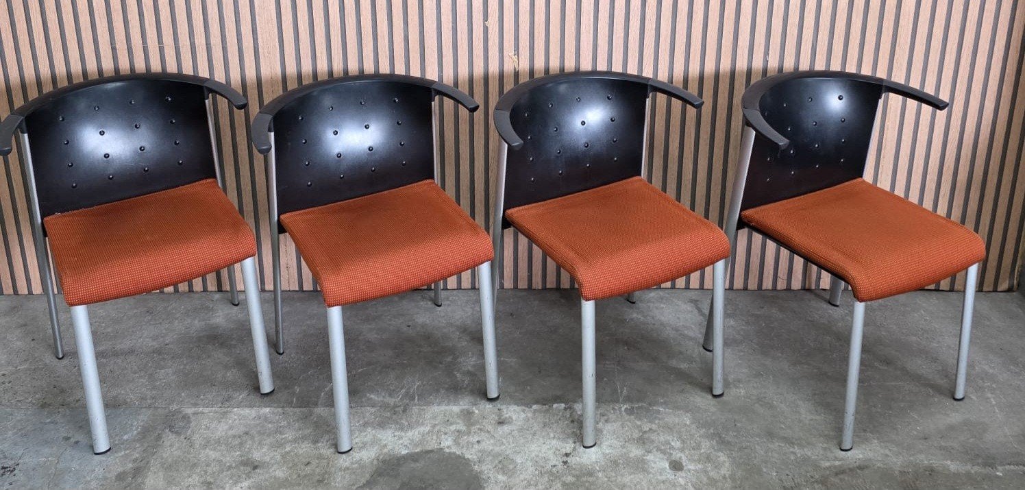 26 x Willkahn vergaderstoelen kantine kantoor stoelen retro, Ophalen of Verzenden, Zo goed als nieuw, Zwart, Vijf, Zes of meer stoelen