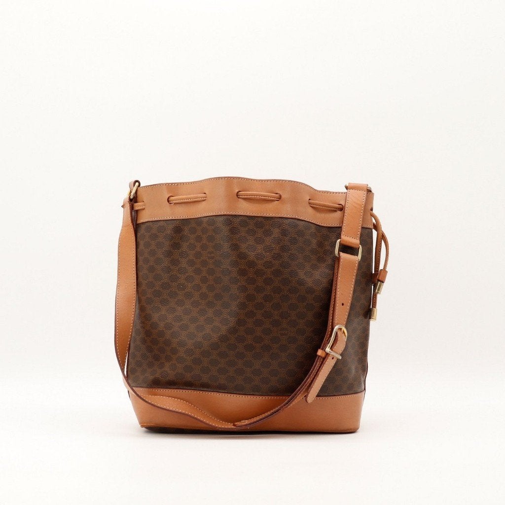 Céline Macadam 22x27x15 cm bucket tas, Verzenden, Gebruikt, Bruin, Overige typen