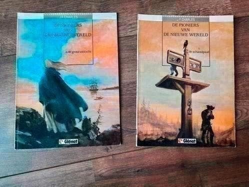 2 stripboeken De Pioniers van de Nieuwe Wereld, Meerdere stripboeken, Ophalen of Verzenden, Gelezen, J. F. Charles