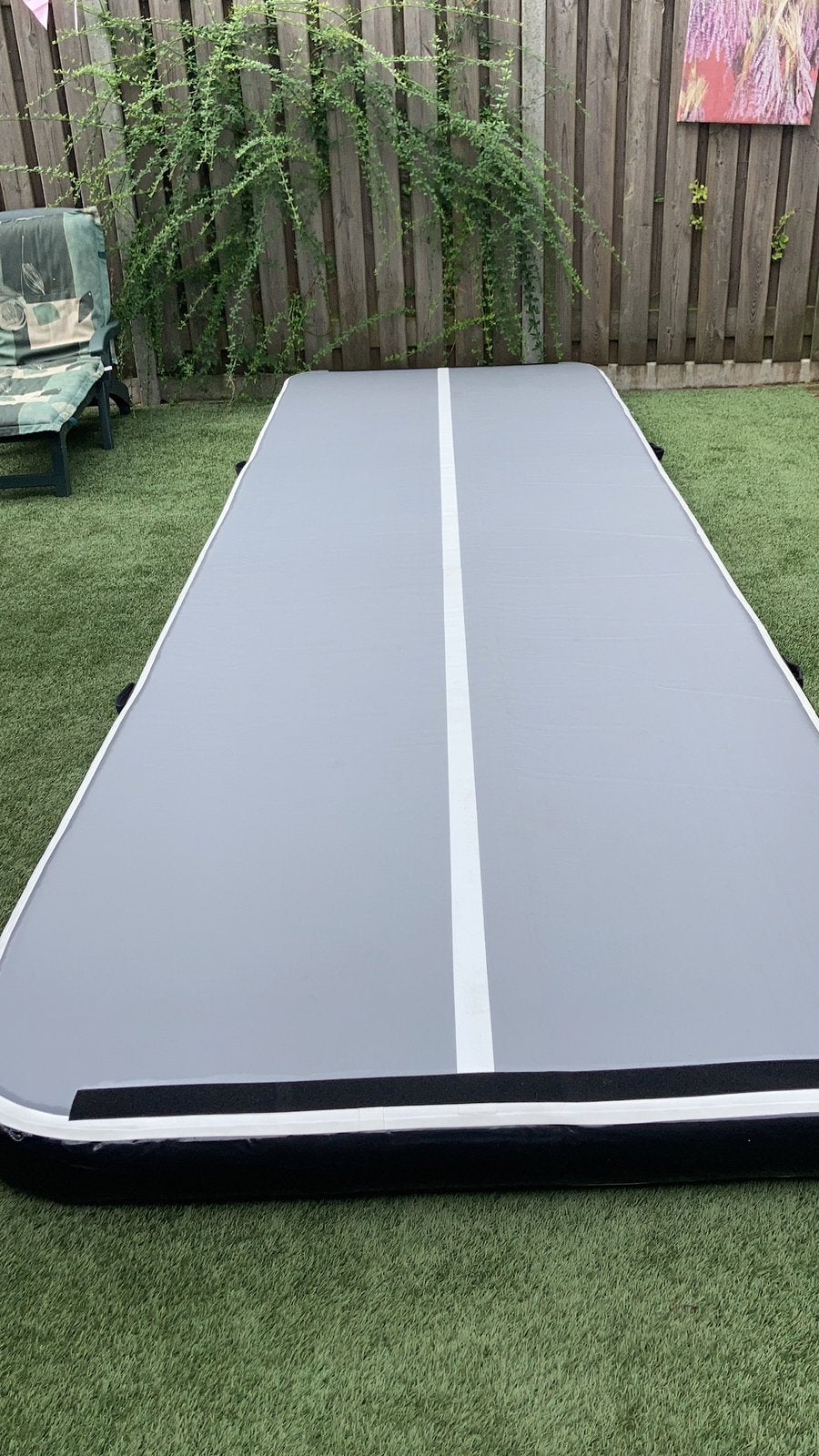 12 springs airtrack, Materiaal, Zo goed als nieuw, Grijs, Kindermaat 122 t/m 140