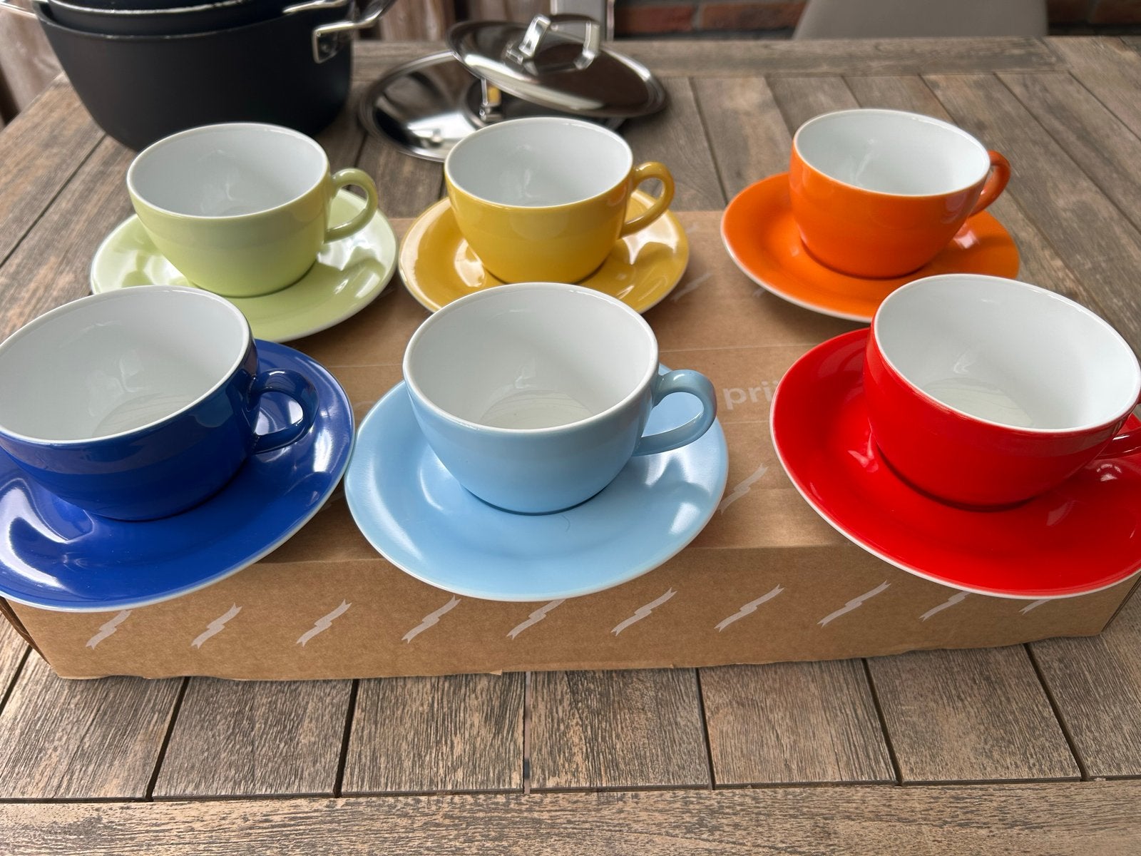 Koffie/cappuccino kop en schotel, diepe borden, schaal ovaal, Huis en Inrichting, Keuken | Servies, Overige merken, Ophalen of Verzenden
