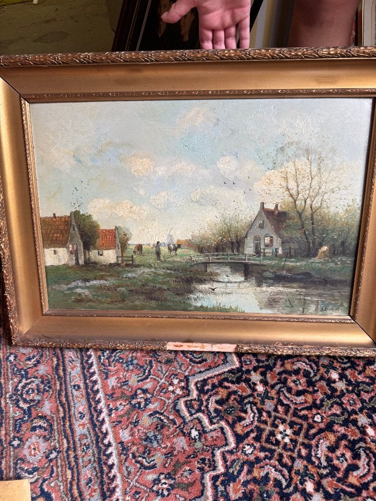 Jan Berkhout (1937) schilderij, Ophalen, Achter glas