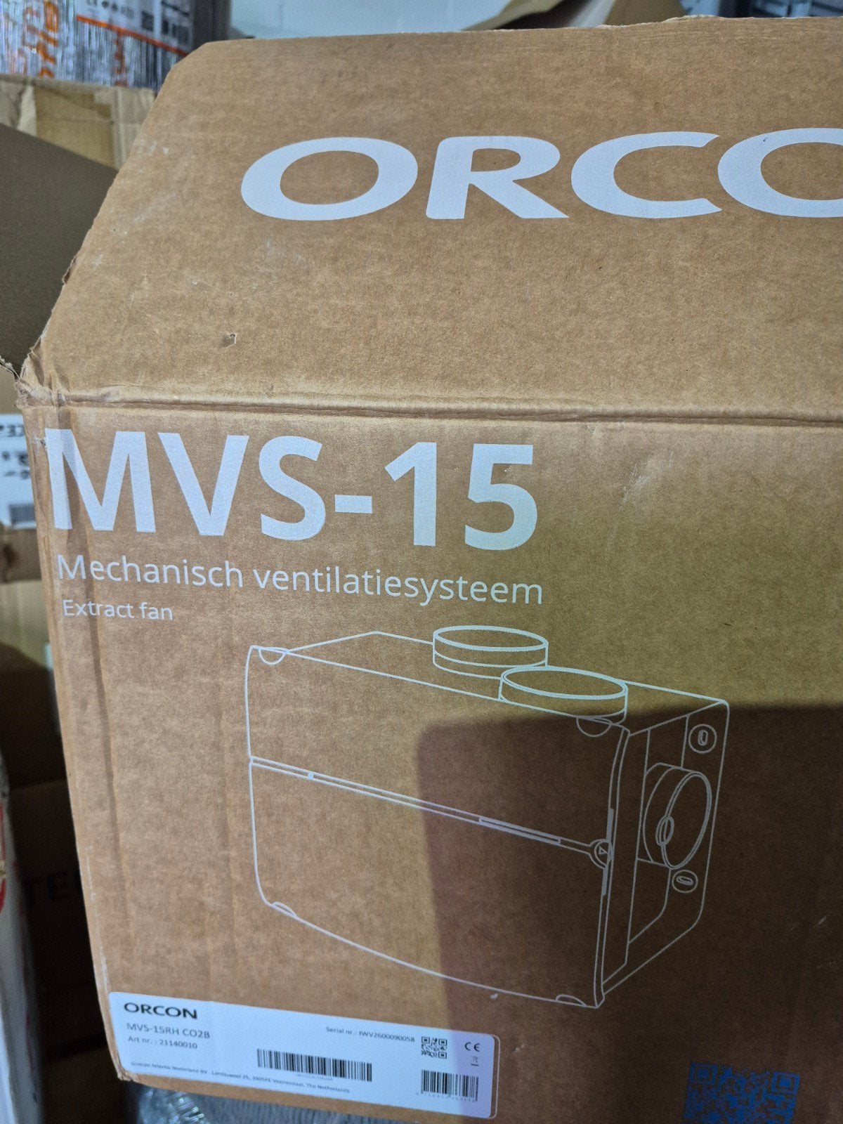 ORCON MVS-15 Mechanisch Ventilatiesysteem - Nieuw, Ophalen of Verzenden, Nieuw, Afzuiger