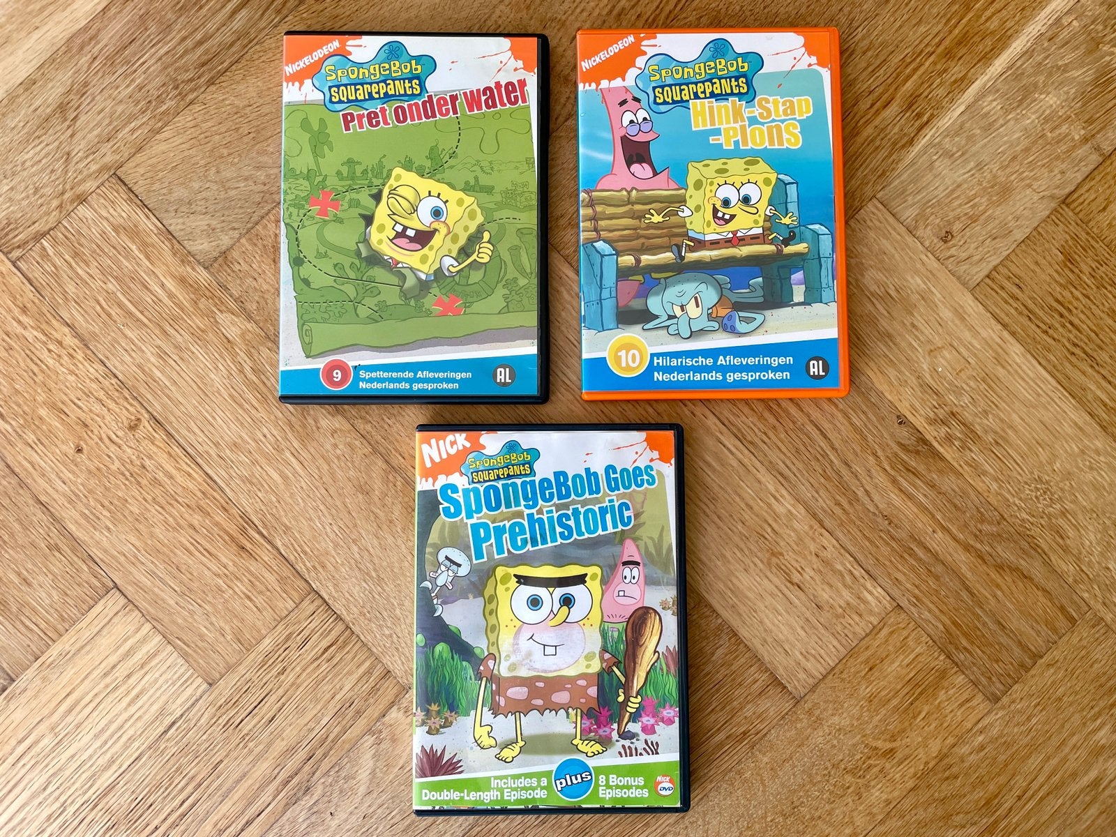 Nickelodeon: 3x Spongebob DVD’s (prima staat, met NL), Tekenfilm, Zo goed als nieuw, Alle leeftijden, Amerikaans