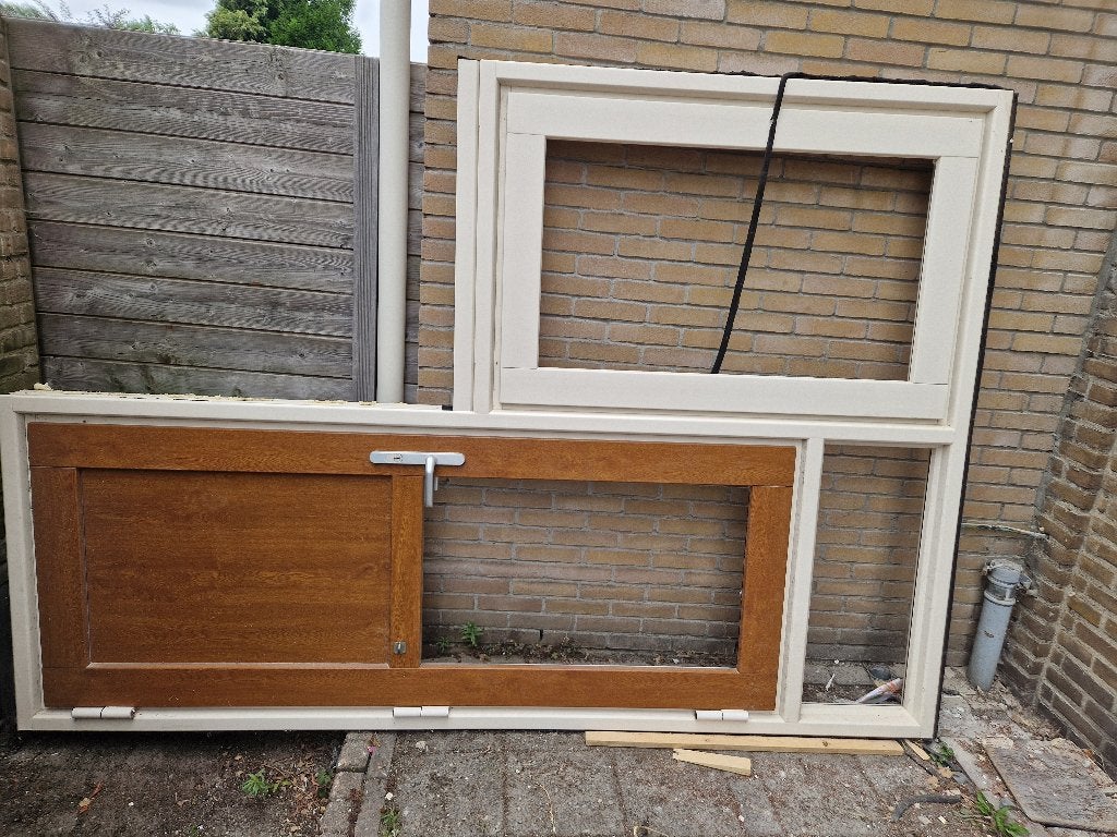 Deurkozijn buiten, Doe-het-zelf en Verbouw, Kozijnen en Schuifpuien, Ophalen, Kunststof, Gebruikt, Deurkozijn
