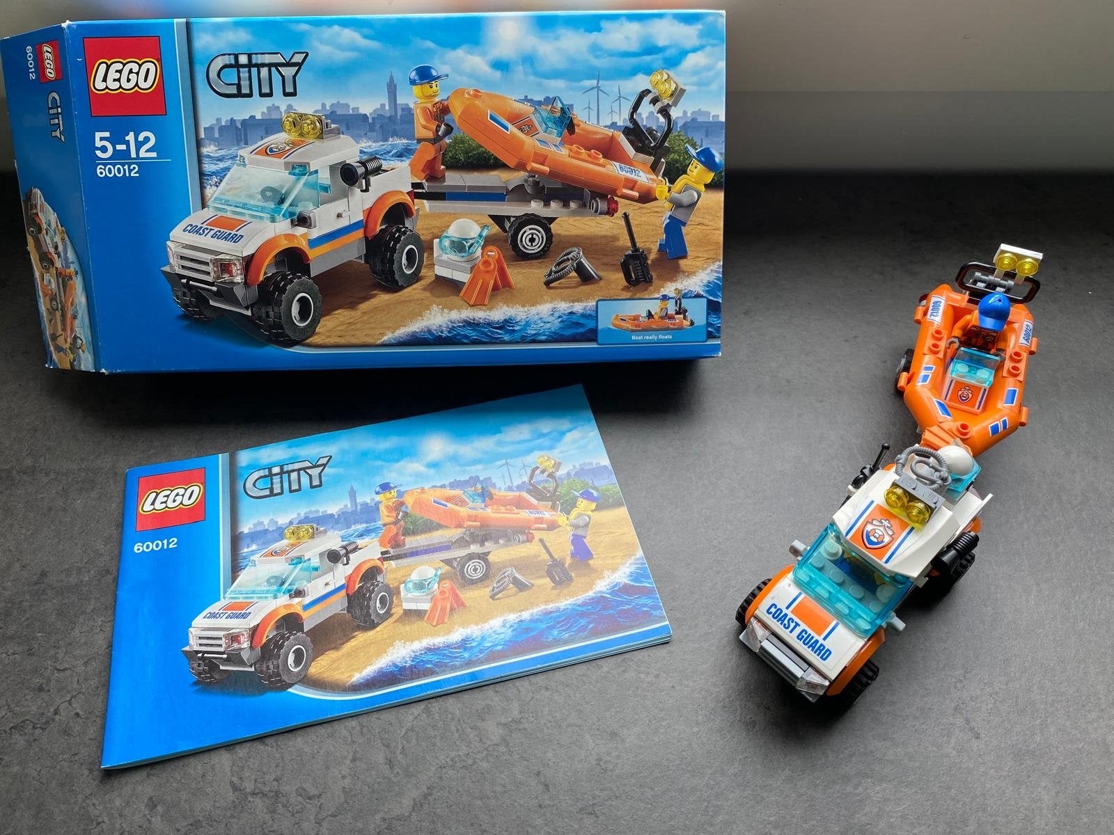 LEGO City 60012 Kustwacht 4x4 met duikboot en aanhanger, City, Lego, Ophalen of Verzenden, Zo goed als nieuw