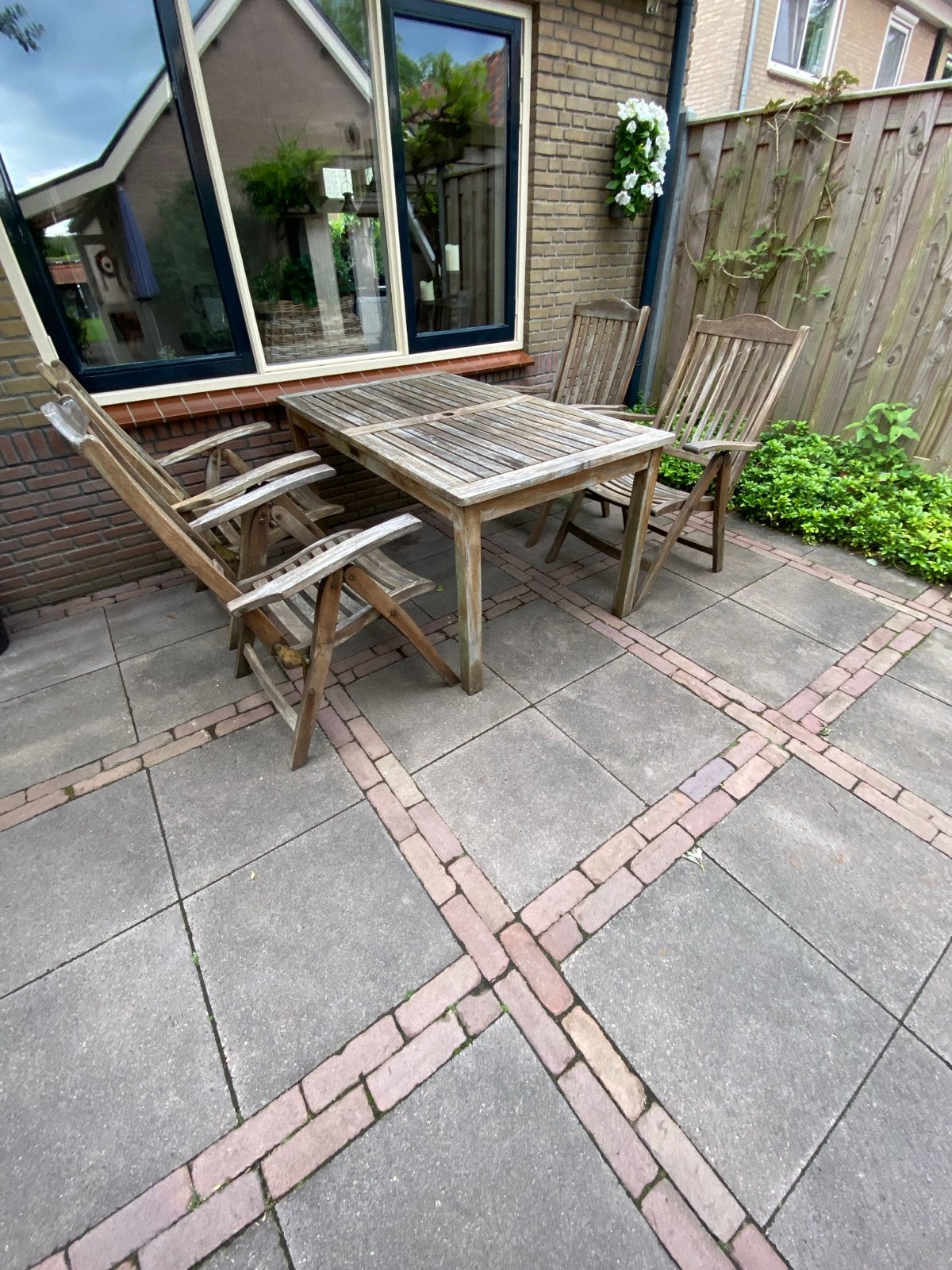 Teakhouten tuinset met 4 stoelen - Oriental Garden, 4 zitplaatsen, Gebruikt, Eettafel, Teakhout