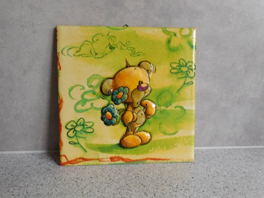 Wandtegel Pimboli Diddl - 15x15 cm, Verzamelen, Ophalen of Verzenden, Pimboli, Zo goed als nieuw, Overige typen