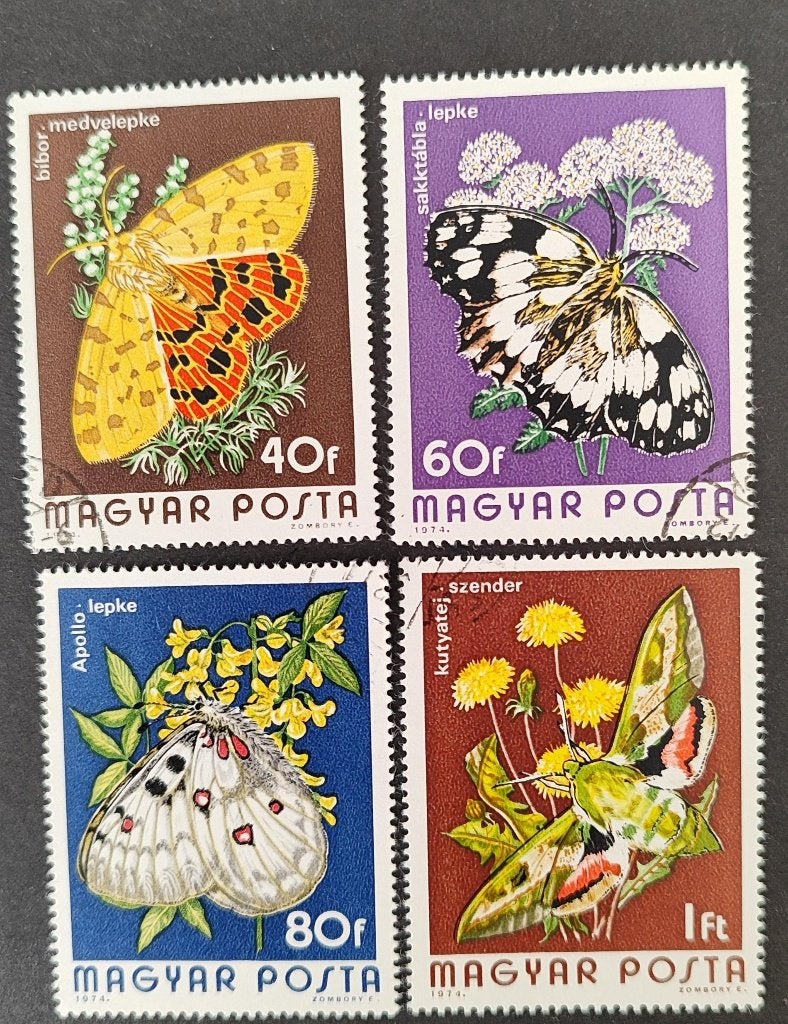 Hongarije 1410006 vlinders, Ophalen of Verzenden, Gestempeld