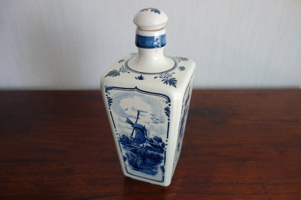 Kruik, fles porselein. Delft’s Blue., Ophalen of Verzenden