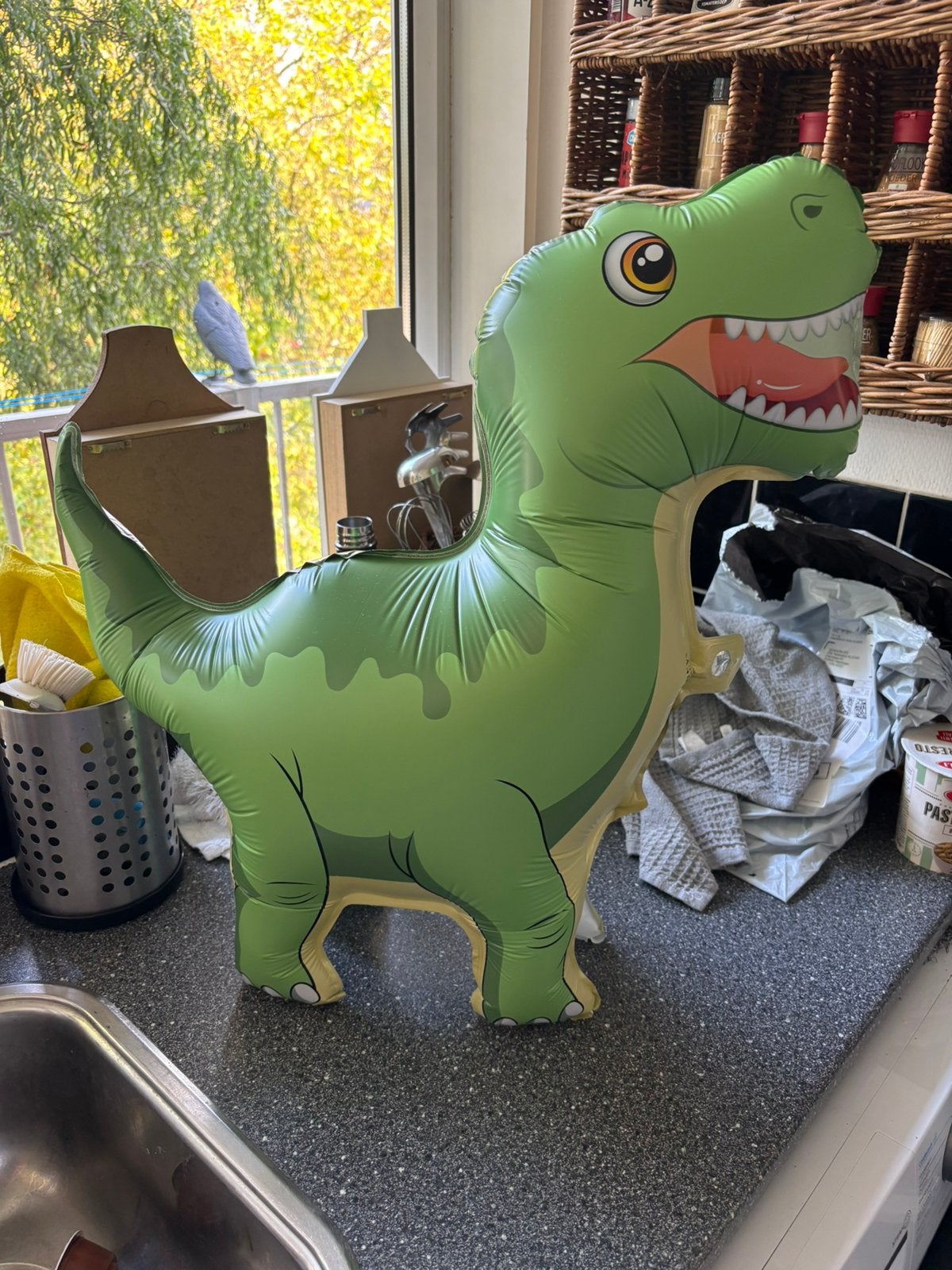 Dinosaurus verjaardagsversiering, Ophalen of Verzenden, Zo goed als nieuw, Versiering, Verjaardag