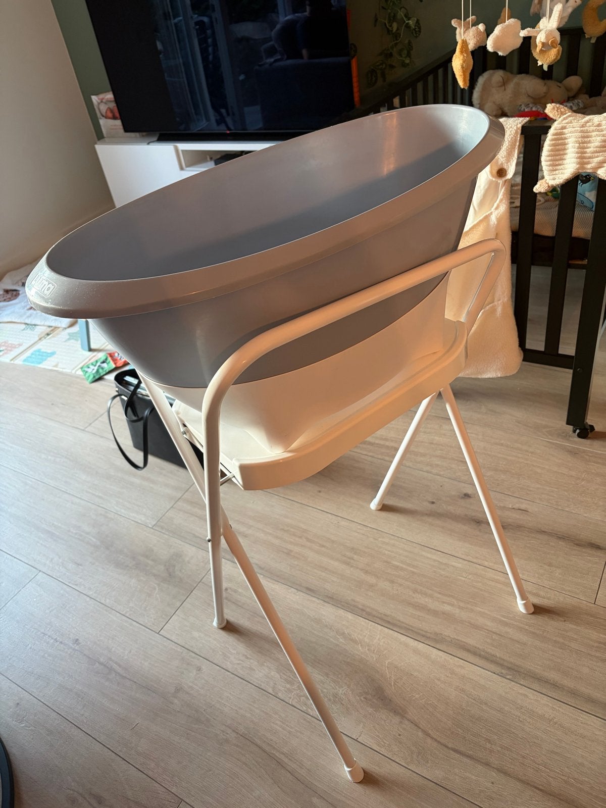 Luma Baby Badje met standaard, bademmer en thermometer, Kinderen en Baby's, Ophalen of Verzenden, Gebruikt, Badje, Overige merken