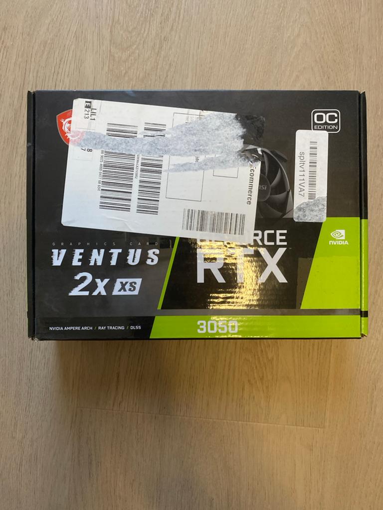 MSI GeForce RTX 3050 Ventus 2X XS OC 8GB GDDR6 Videokaart, HDMI, GDDR6, PCI-Express 4, Nieuw