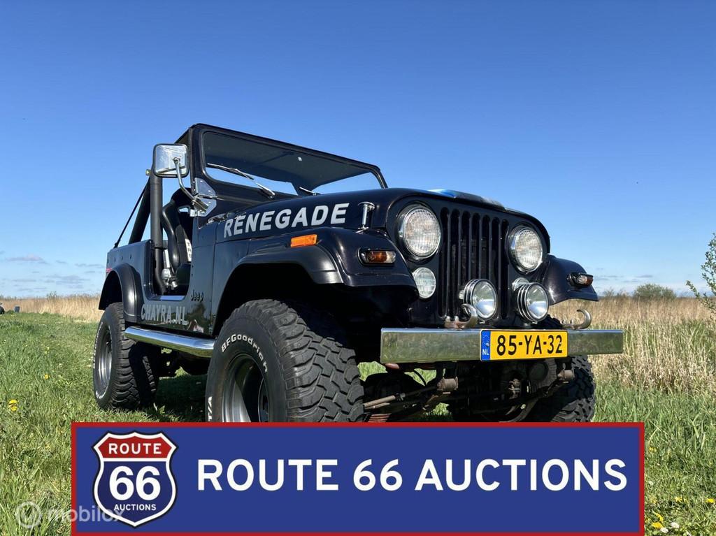 Jeep CJ-7 | 1977 | Route 66 Auctions, Auto's, Jeep, Overige carrosserieën, Zwart, Bedrijf