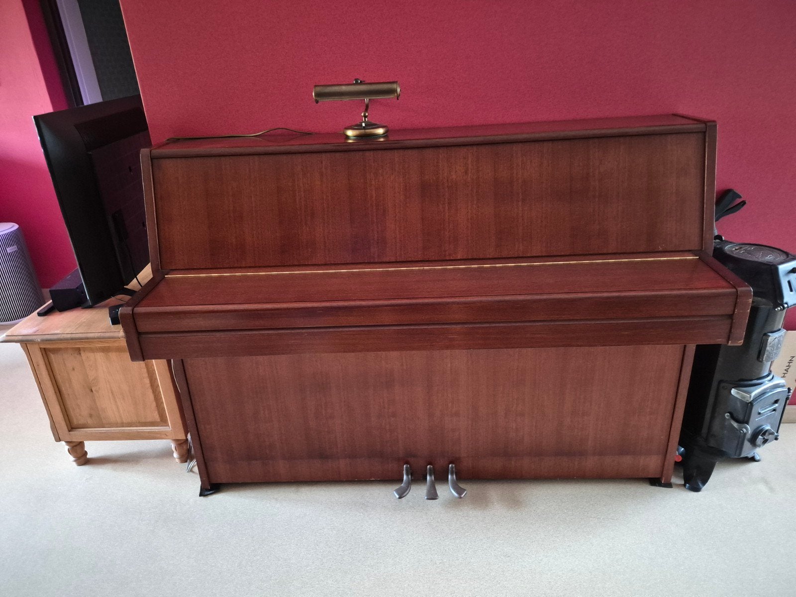 Yamaha piano - Goed onderhouden instrument, Ophalen, Gebruikt, Bruin, Piano