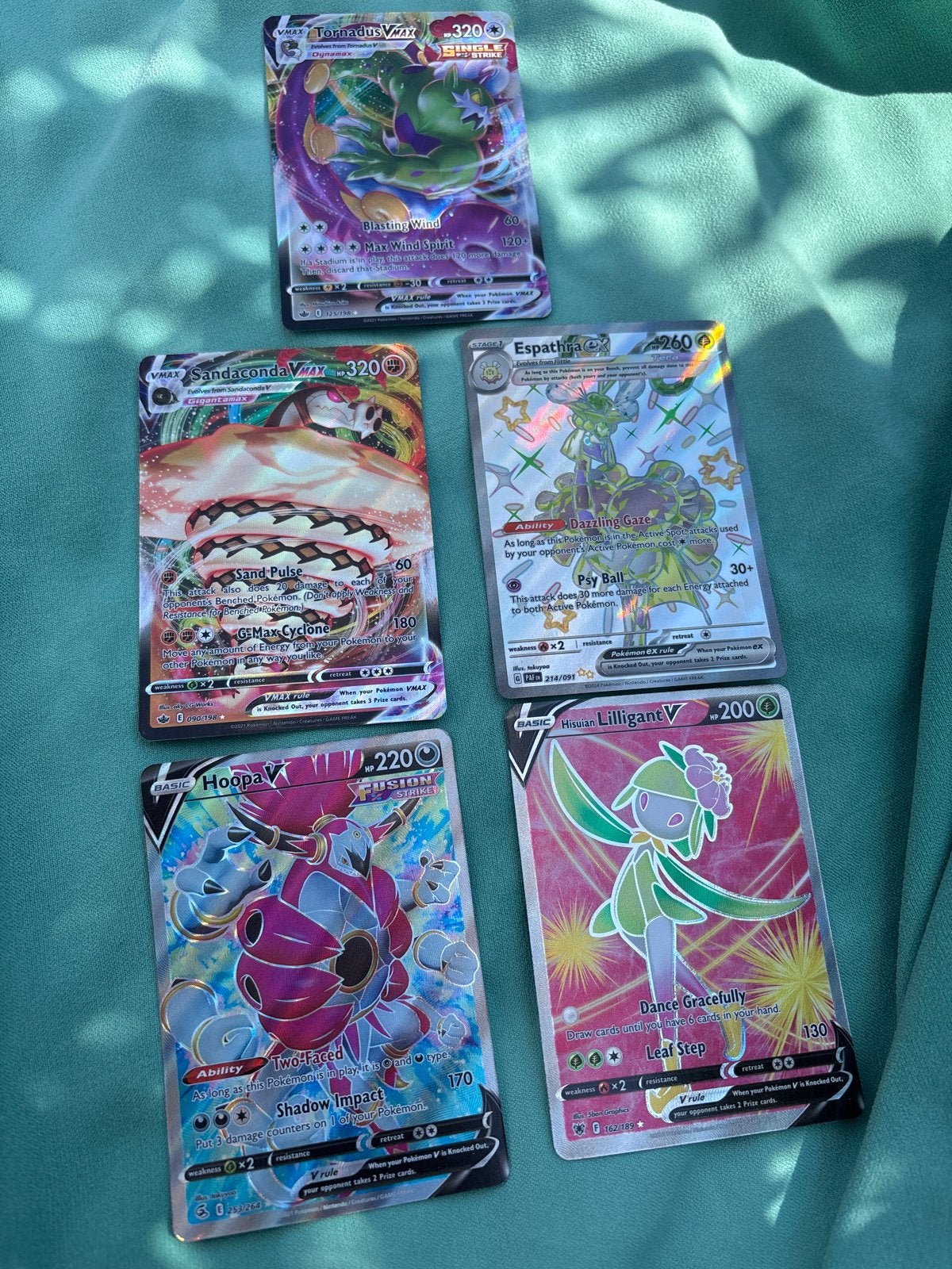 Pokémon VMAX/V kaarten bundel - 5 stuks, Ophalen, Zo goed als nieuw, Meerdere kaarten