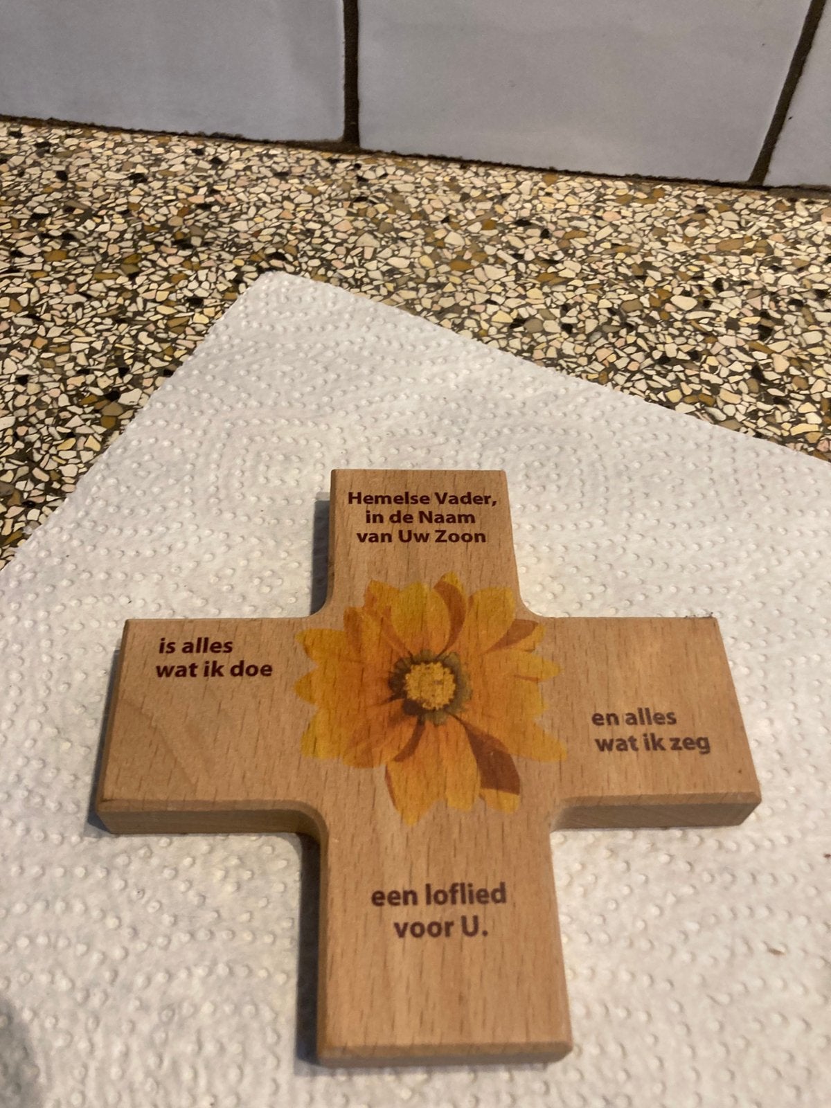 Mooi houte kruis, Verzamelen, Religie, Ophalen of Verzenden, Zo goed als nieuw, Beeld(je)