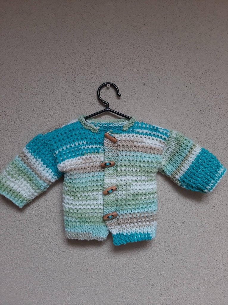 Houtje touwtje handgemaakt vest/jasje Mt 62-68 Nieuw !, Ophalen of Verzenden, Nieuw, Meisje, Jasje