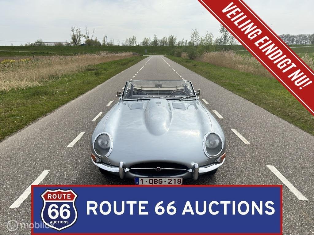 Jaguar E-Type Series 1 3.8 OTS | 1963 | Route 66 Auctions, Auto's, Overige carrosserieën, Zwart, Bedrijf, Handgeschakeld