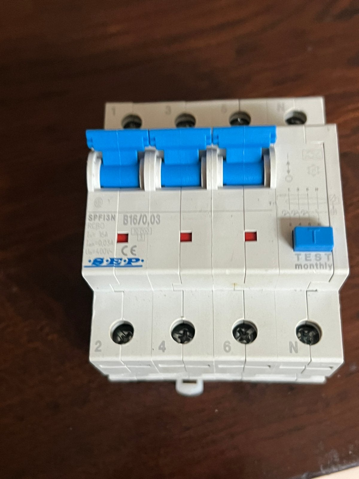 SEP aardlekautomaat (krachtgroep) 3p+n B16/0,03, Ophalen, Zo goed als nieuw, Overige typen
