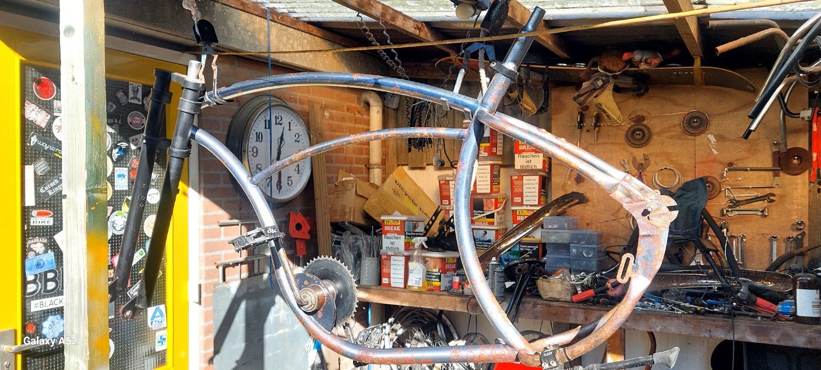 OG Basman frame met og vork en DK crankstel en pedalen, Ophalen, Frame, Staal, Zo goed als nieuw