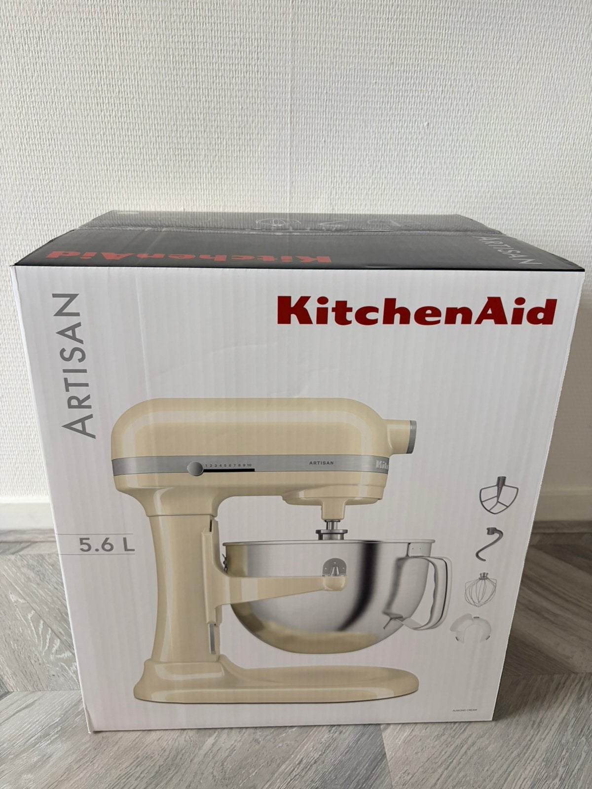 Kitchenaid Artisan 5ksm60spx 5,6L in hoogte verstelbare kom, 4 liter of meer, Ophalen of Verzenden, Nieuw, 3 snelheden of meer