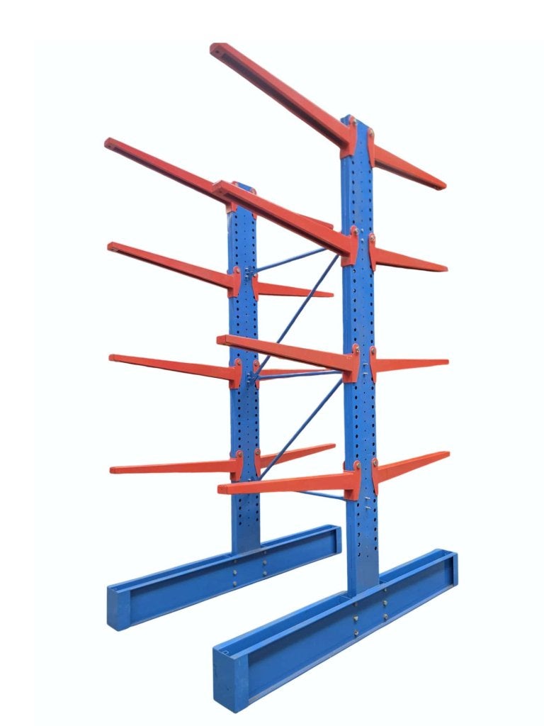 Dubbelzijdige draagarmstelling 635x270x400 (LxBxH), Doe-het-zelf en Verbouw, HMS Magazijninrichtingen BV, Zo goed als nieuw, Info@hmsmagazijninrichtingen.nl
