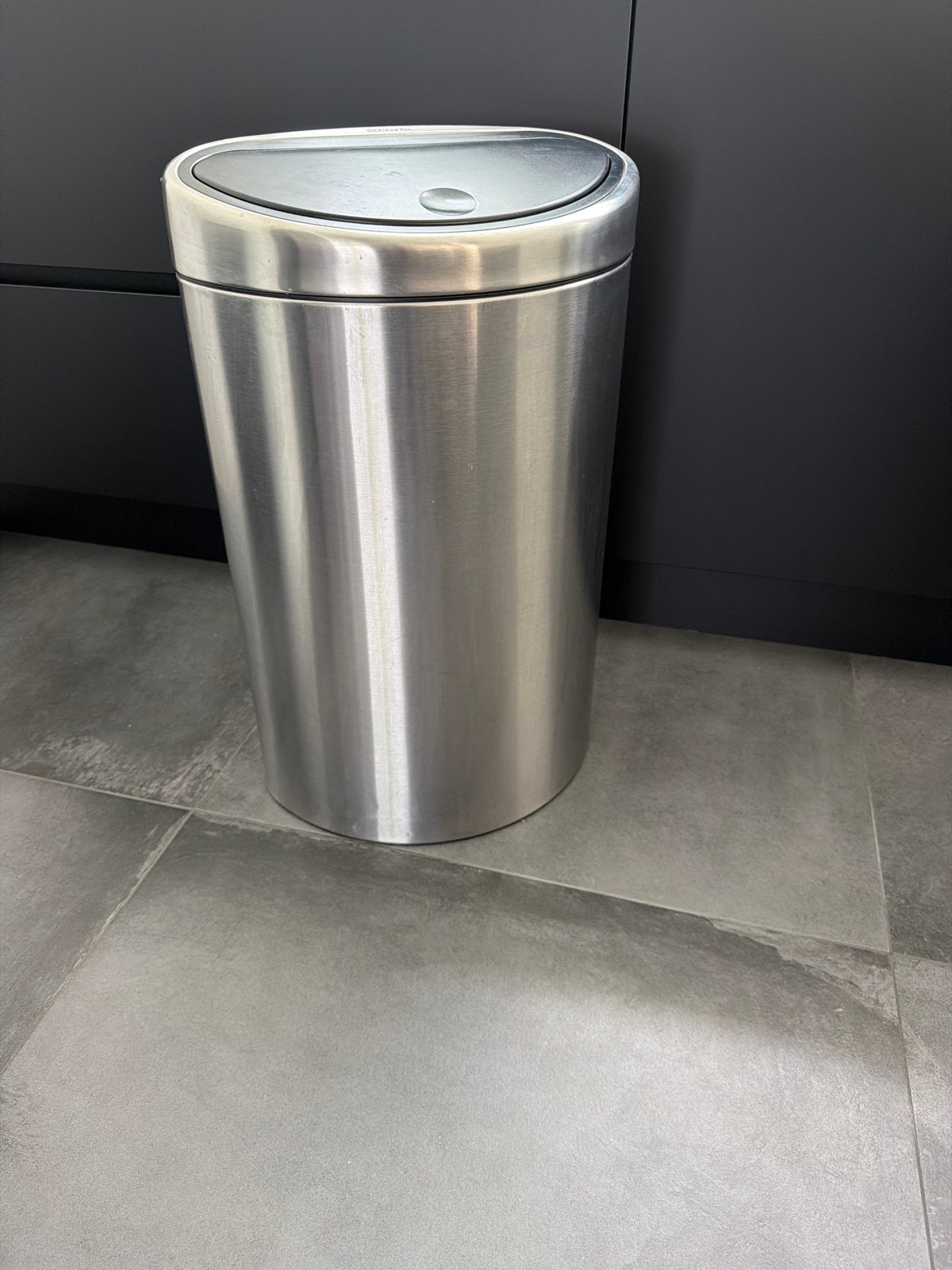Brabantia Touch Bin 40L RVS Prullenbak - Zo goed als nieuw, 40 liter of meer, Ophalen, Zo goed als nieuw, Rvs