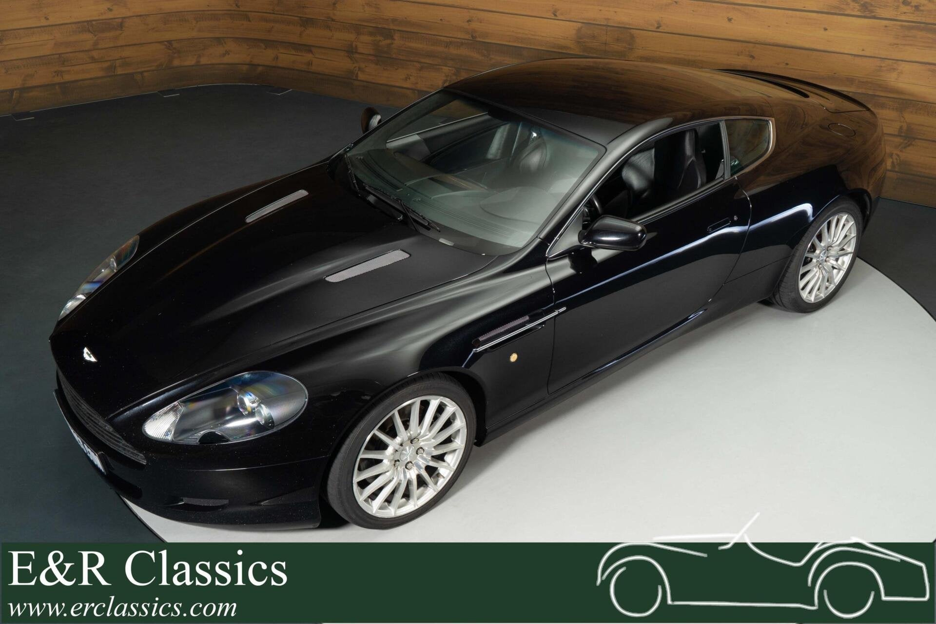 Aston Martin DB9 Coupe | 2005, Auto's, Achterwielaandrijving, Zwart, Zwart, Leder