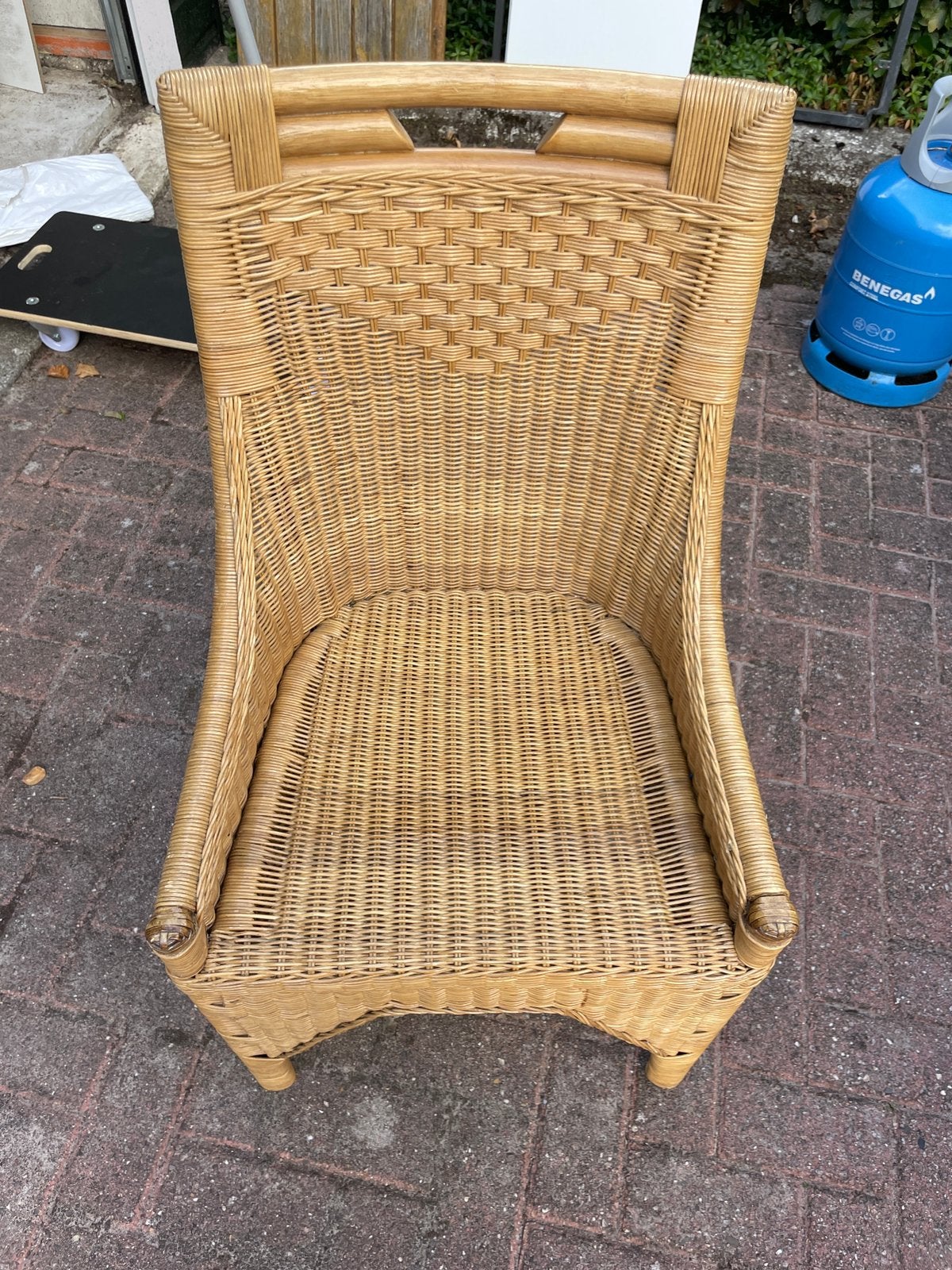 Rotan Stoel eetkamerstoel, Ophalen, Gebruikt, Bruin, Riet of Rotan