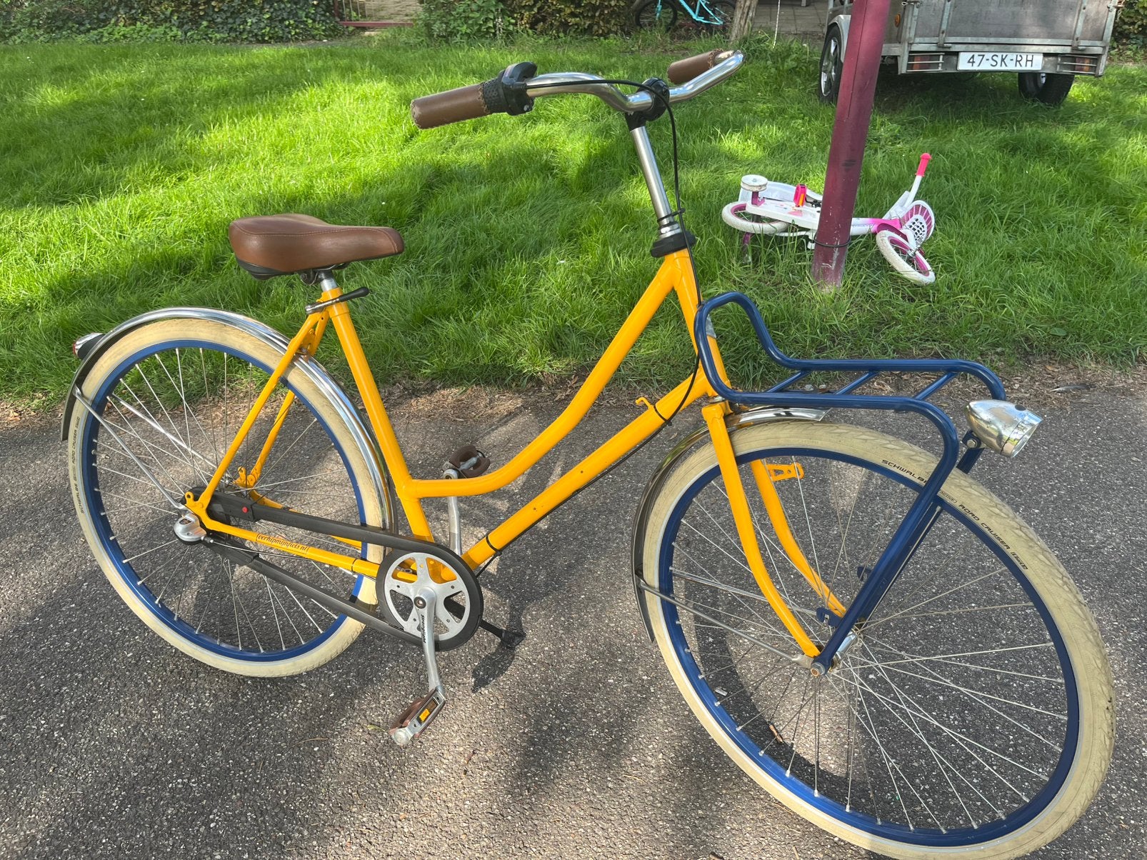 Dames stadfiets / studenten fiets, Ophalen, Gebruikt, Terugtraprem, Versnellingen