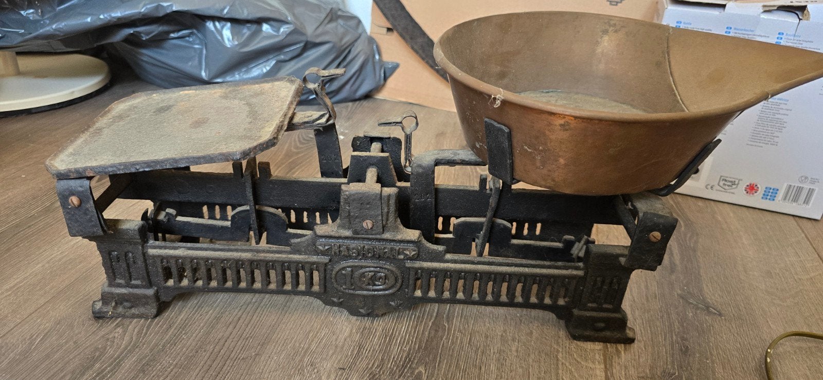 antieke weegschaal, Ophalen of Verzenden, 500 gram of grover, Minder dan 10 kg