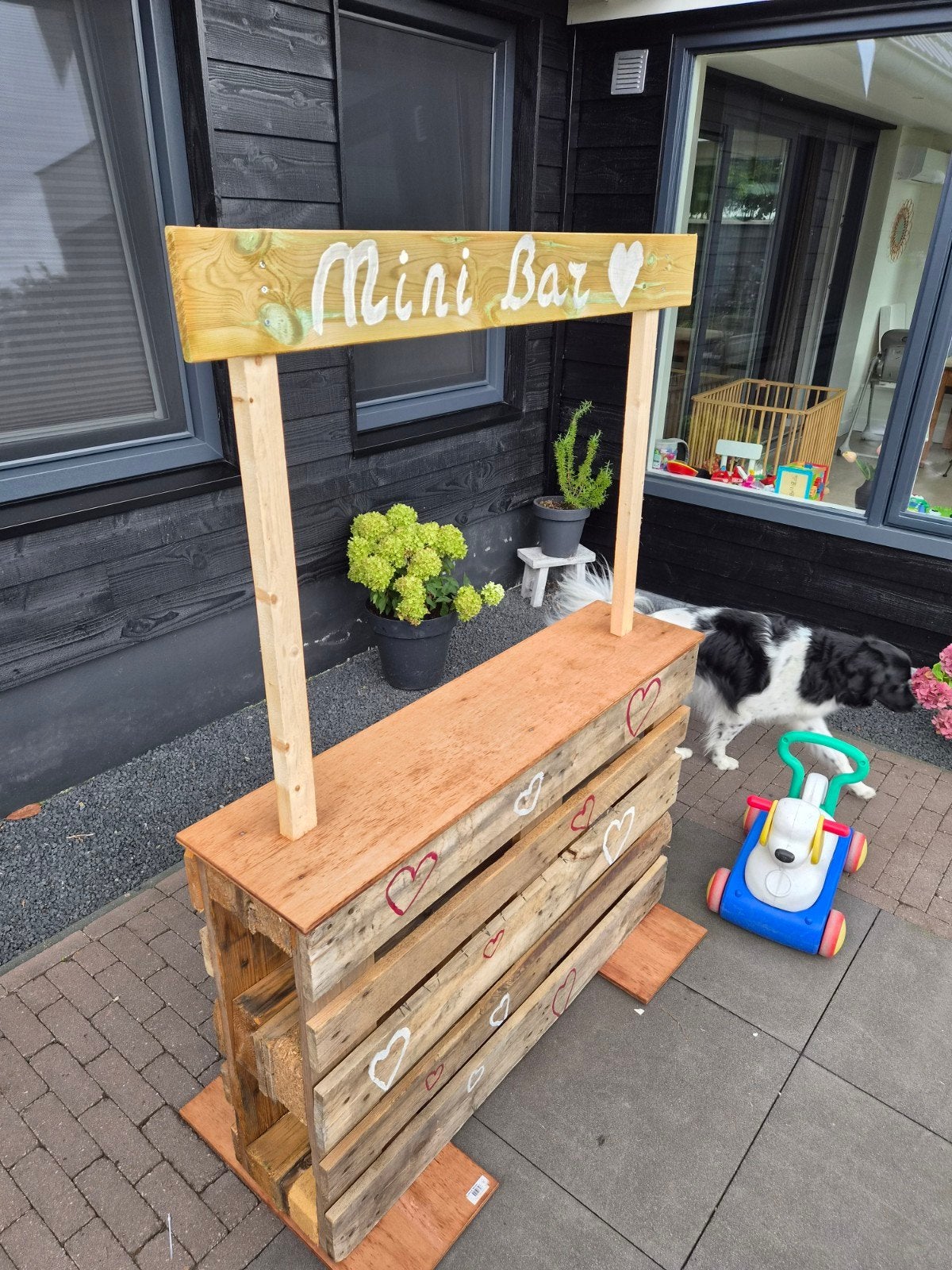 Handgemaakte Mini Bar van pallets, Ophalen, Gebruikt