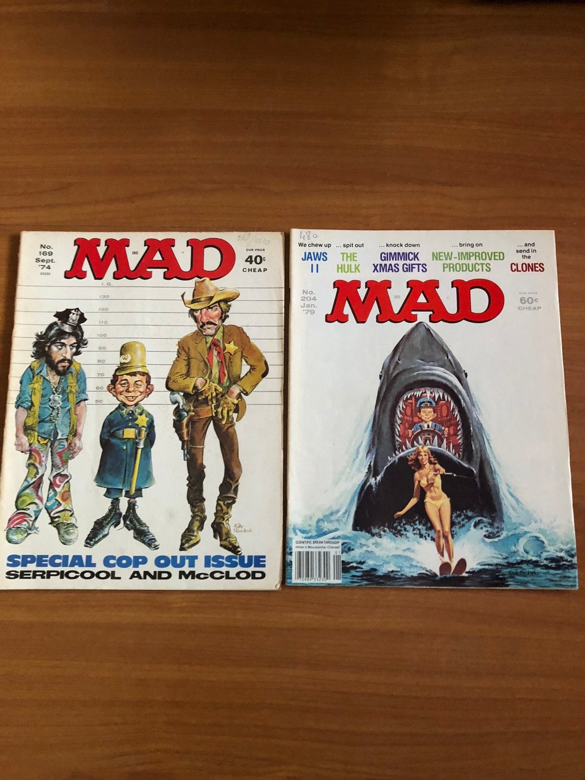 Mad stripblad Engelstalig nr 169 en 204, Boeken, Strips | Comics, Gelezen, Eén comic, Amerika, Ophalen of Verzenden